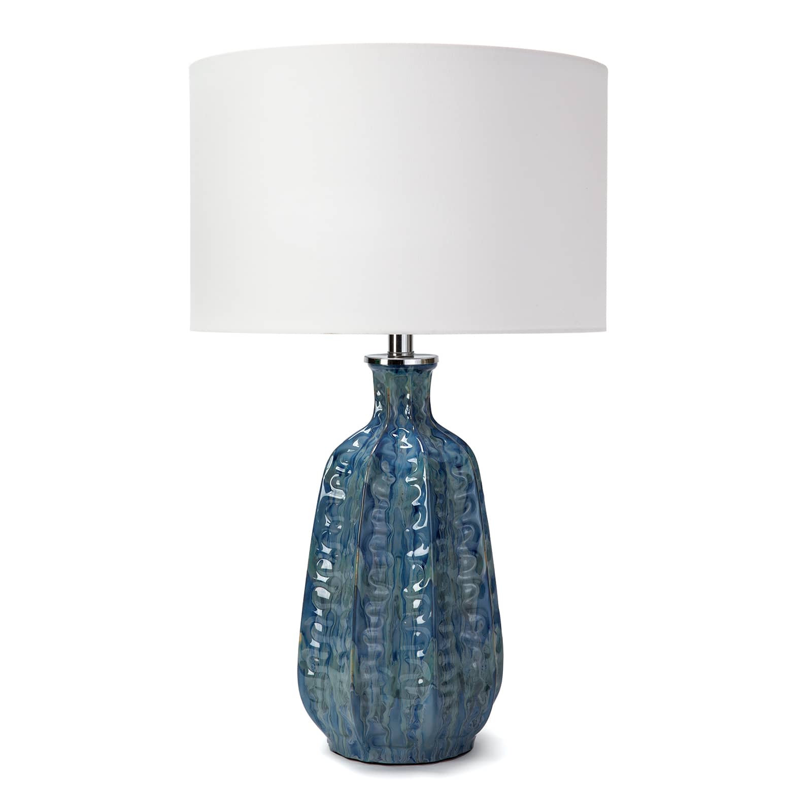 Blue pottery lamp base hotsell